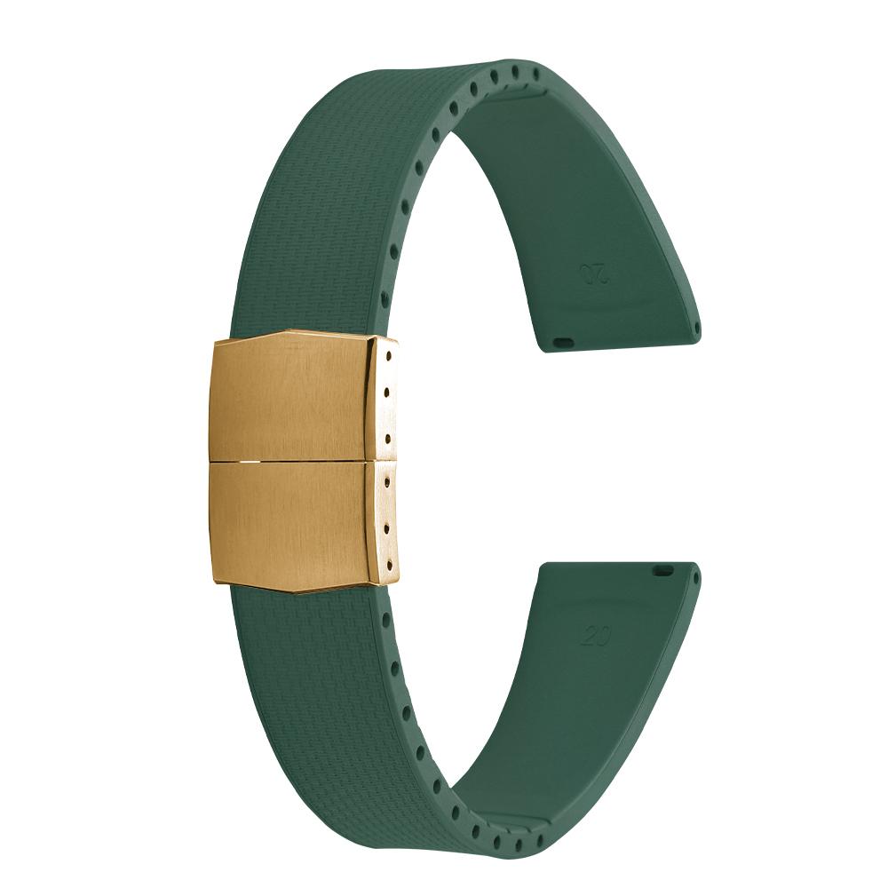 20 мм каучуковые ремешки Delugs CTS Fkm для часов с застежкой-бабочкой 4 цветов Уникальная текстура Быстросъемный ремешок для часов для брендовых часов