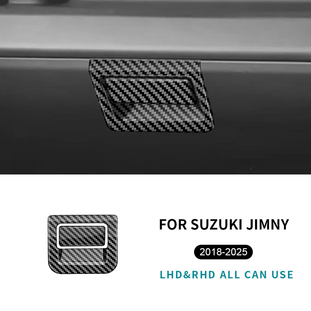 For Suzuki Jimny 2018 2019 2020 2021 2022 2023 2024 2025 ABS Carbon Fiber Glossy Black Car Co-pilot Storage Box Interior Sticker
