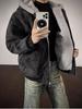 Унисекс утепленная куртка American Eagle из ПУ-кожи с капюшоном и меховым воротником - Зимняя, теплая, утолщенная хлопковая верхняя одежда