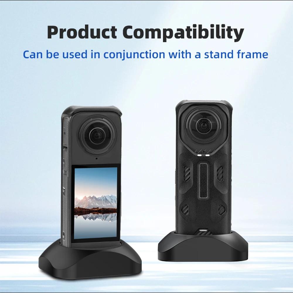 Silicone Desktop Base For Insta 360 X4 Protective Stand Base Holder IPX4 Desktop Support for Insta360 X4 Mount Camera Accessorie