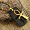 Dog Tag Pendant Necklace Ancient Egypt Egyptian Symbol Ankh Eternal Life Cross Key Life Amulet Talisman Protect Health Jewelry Charming Accessories