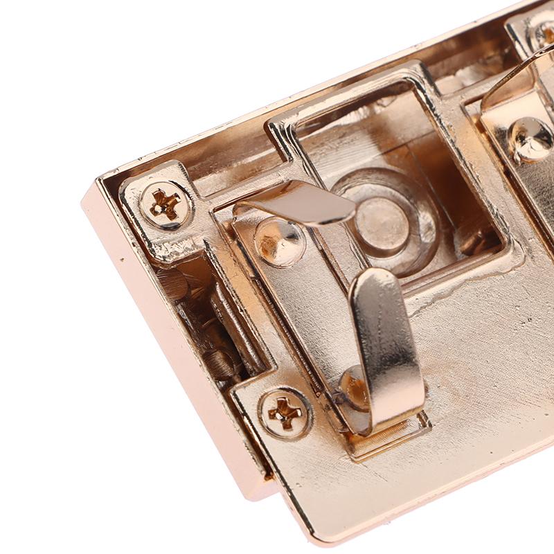 Square Push Lock Spring Metal Twist Lock Snap Closure Briefcase Closure Bag Lock Clasp Fasteners For Leather Bag