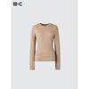 Uniqlo Футболка HeaTTech Cashmere Blend с круглым вырезом и длинным рукавом, очень теплая