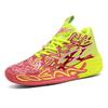 Basketball Shoes New Big Children's Basket Youth Mandarin Duck Mesh Fly-woven Sports Shoes Combat Boots High-top Training Shoes