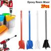 2Pcs Plastic Paint Pigment Mixer 165cm Mixing Stirring Paddle Rod Electric Drill Attachment