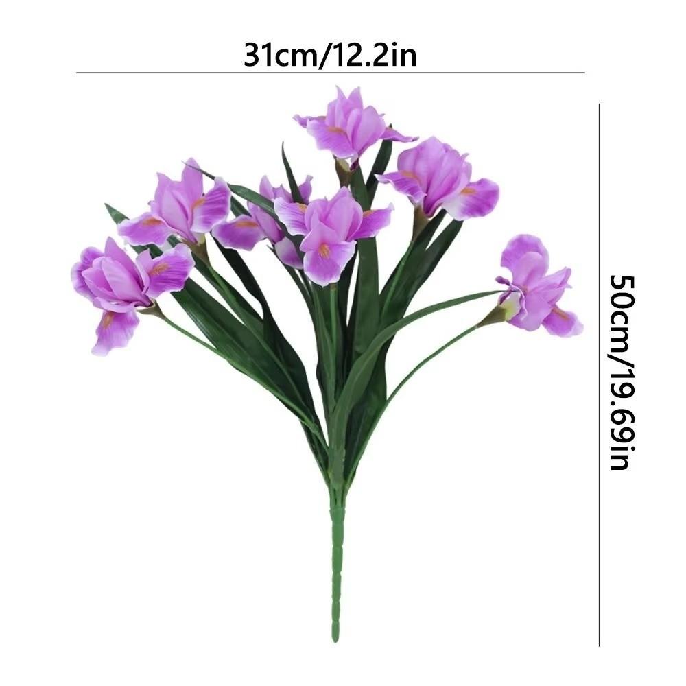 3D Printing Artificial Iris Flower Branch Real Touch Faux Flower Simulation Fleur-de-lis  Desktop