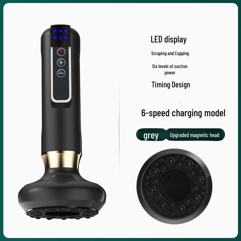 Электрический меридианный скребок и массажер для баночного массажа с интеллектуальным всасыванием