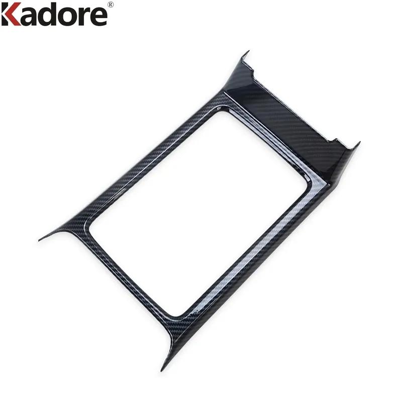 Car Console Water Cup Holder Frame Cover Trim For Volkswagen VW Golf 8 MK8 Pro R - Carbon Fiber Interior Accessories