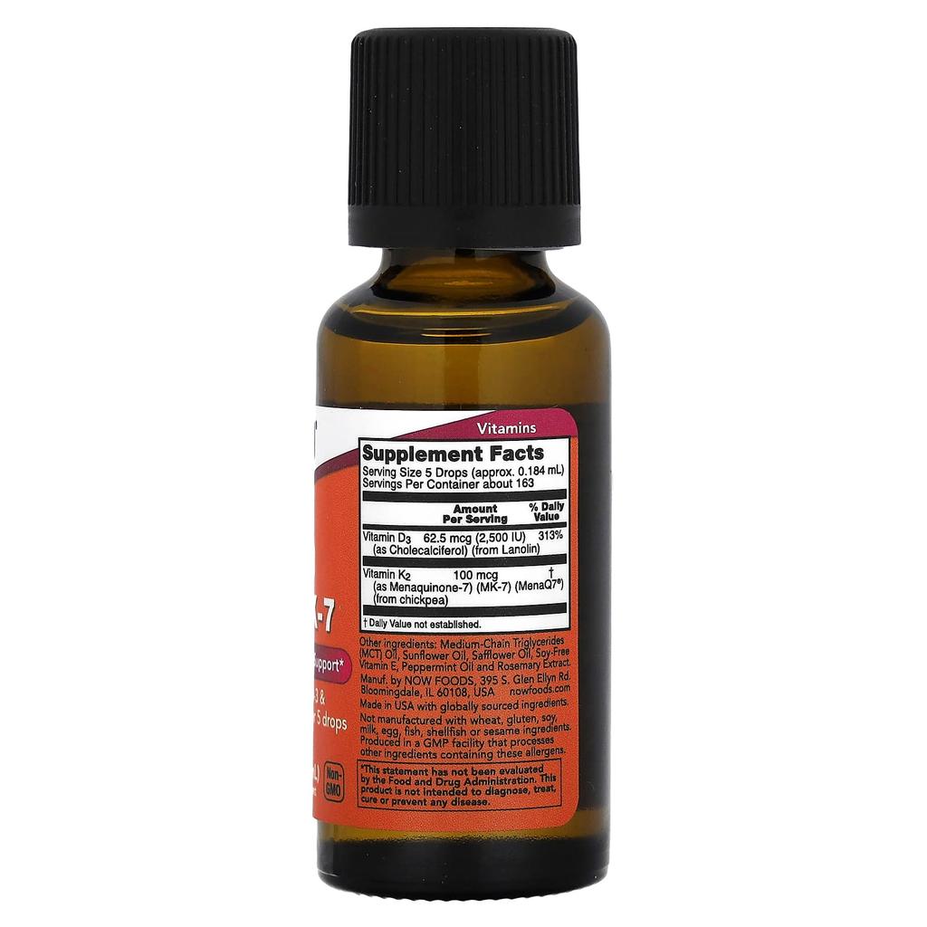 Liquid D-3 & Mk-7, Mint, 30Ml(1Fl Oz)