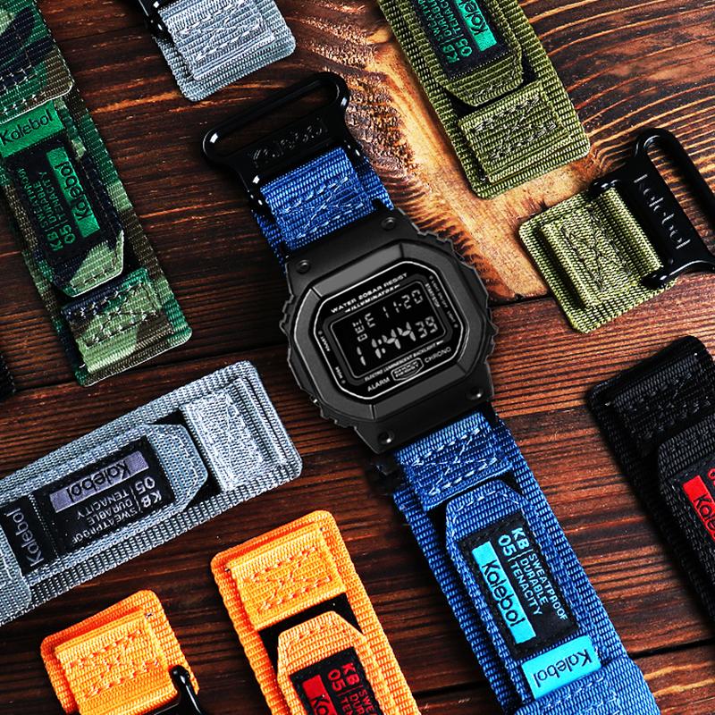 DW5600 GW-M5610 DW-6900 GW-B5600 Нейлоновый холщовый ремешок для Casio GA2100 GM2100 Модифицированный ремешок для часов мужской Наручный ремешок для активного отдыха и спорта