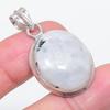 Натуральный лунный камень драгоценный камень 925 стерлинговое серебро ювелирное изделие кулон 1.58" h3D64