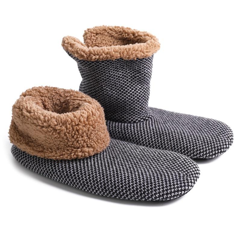 Мужские осенне-зимние домашние мягкие нескользящие носки с клееным покрытием для дома