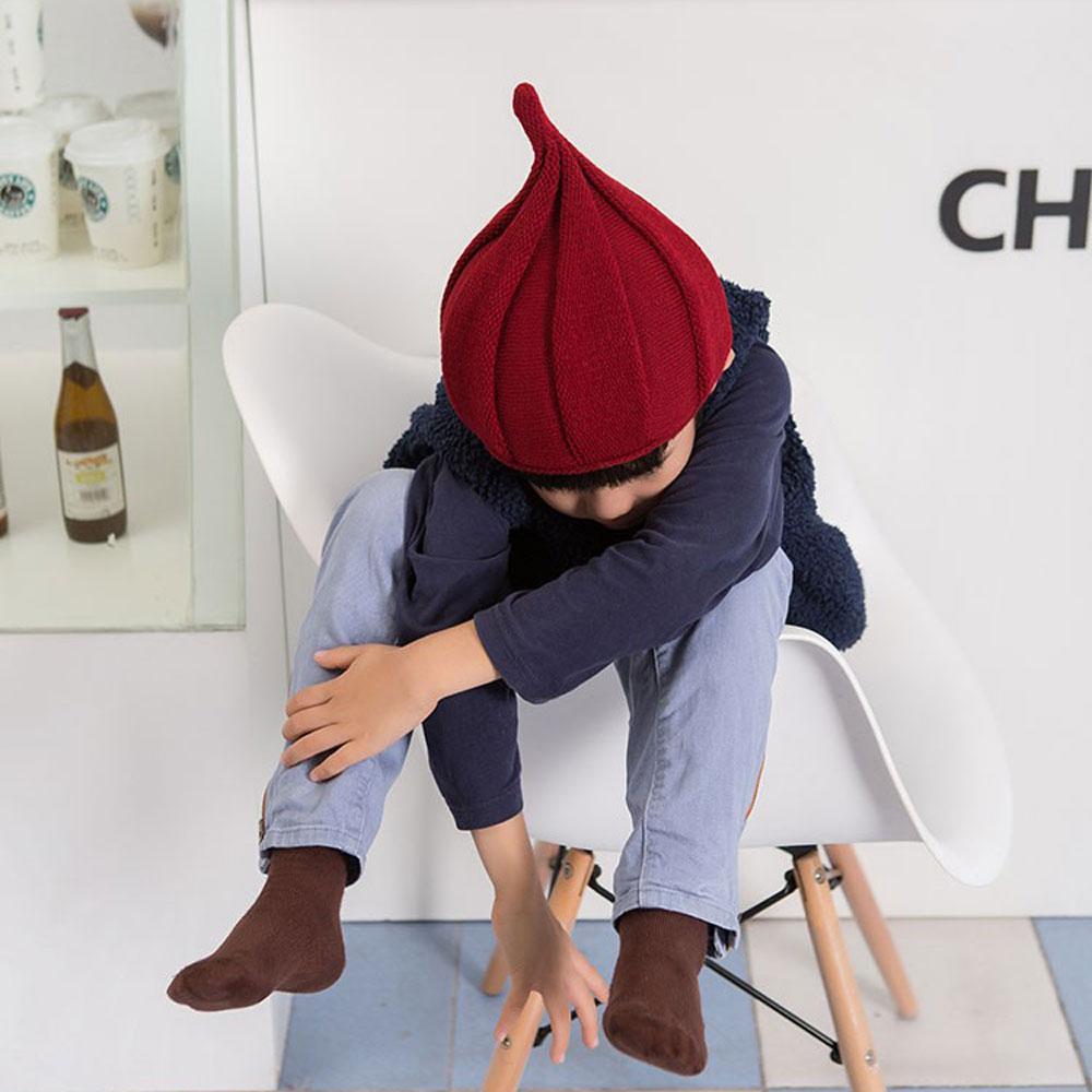 Модная Шапка-Бини для Малышей и Детей, Вязаная Шерстяная, Кепки-Вертушки, Шляпы с Заостренными Вершинами и Узором 'Скрученный Цветок'