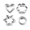 12pcs/set Stainless Steel Cookie Biscuit DIY Cake Mold Star Heart Round Flower Shape Fruit Cookie Cutter Baking Mould Egg Tools