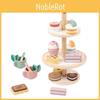 Wooden Food Dessert Stand With Three Layers For Kid Learning And Fun Interactive