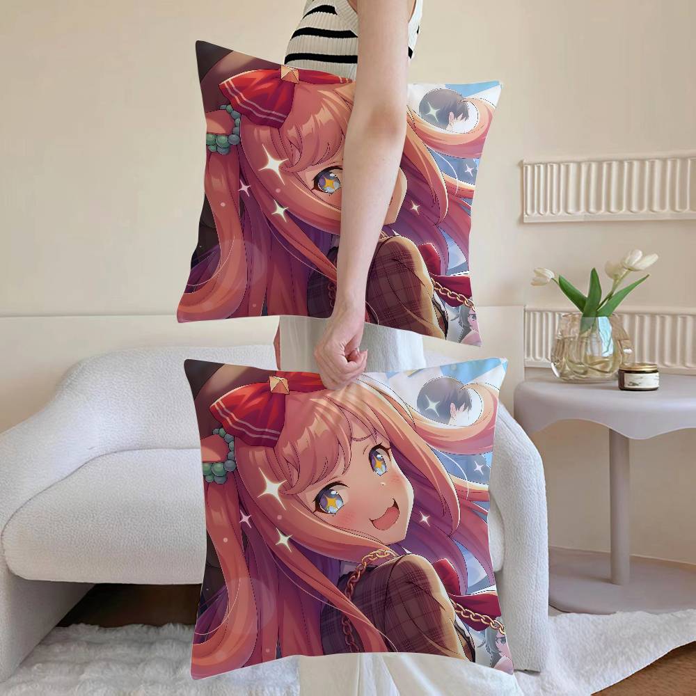 U-Uma Musume Agnes Digital Pillow Case Sofa and Living Room Decorative Cushion Covers Dust-proof and Mite-proof Invisible Zipper
