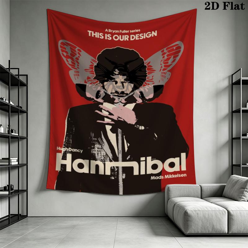 Hannibal Wall Tapestry Aesthetic Wall Hanging Printed Fabric Blanket Decorative Tapestries for Bedroom Living Room Home Decor
