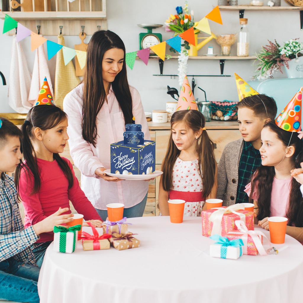 Birthday Number Blue Gift Box For Anniversary Celebrations And Event Decor