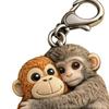 Маленькая Обезьянка Карманное Объятие Символ Милая Обезьянка Держит Плюшевую Игрушку Брелок с Карточкой Вдохновляющий Сувенир для Друзей Семьи Эмоциональная Поддержка