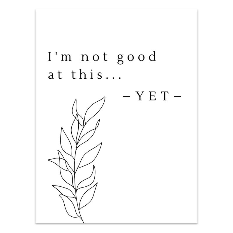 Картина на холсте в скандинавском стиле, минималистичный постер, девиз «Установка на рост», декоративные картины, мотивационное настенное искусство, картина для комнаты