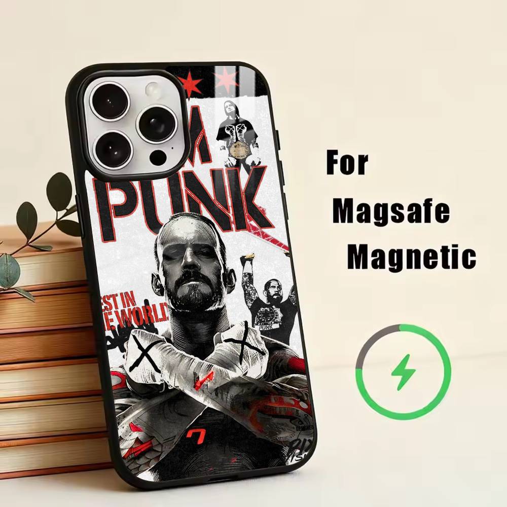 CM P-Punk Phone Case For iPhone17,16,15,14,13,12,11 Plus,Pro Magnetic For Magsafe Wireless Charging