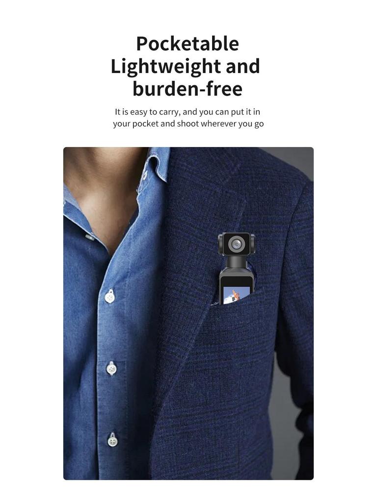 4K Action Camera with 270° Rotating Lens for Outdoor and Cycling