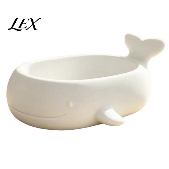 3D Printed Desk Decor Whale Storage Tray, Decorative Organizer for Jewelry Home Ornaments Keys Stationery, Cute Resin Animal Ornament Office