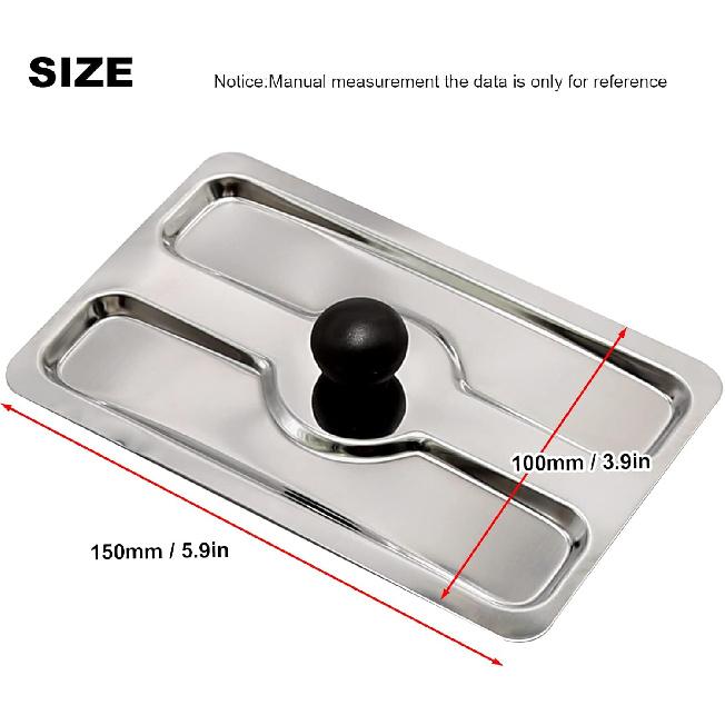 UOIENRT 2 Slice Toaster Dust Cover, Stainless Toaster Appliance Top Cover, Steel Electric Bread Maker Upper Cover for Bread Machine (6 x 4 Inch)