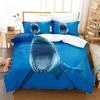 Shark Duvet Cover Set Microfiber Hawaiian Beach Theme Bedding Set Underwater Ocean Sea Themed Double Queen King Size Quilt Cover