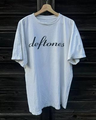 Deftones Логотип группы Базовая футболка Ретро Унисекс Стиль Футболка Ремейк S-4XL
