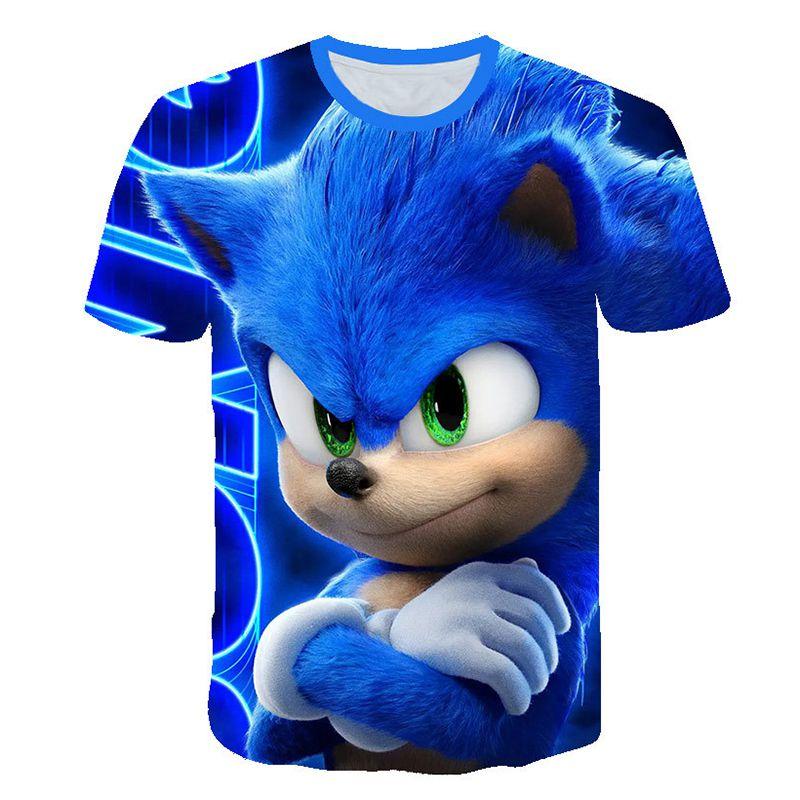 Stylish Sonic The Hedgehog Kids T-shirt With Colorful Cartoon Design For Boys And Girls