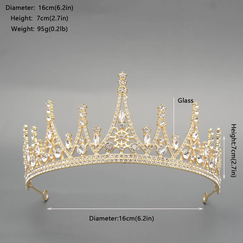 Свадебная тиара золотая барочная корона атмосферное свадебное платье свадьба взрослая день рождения принцесса корона