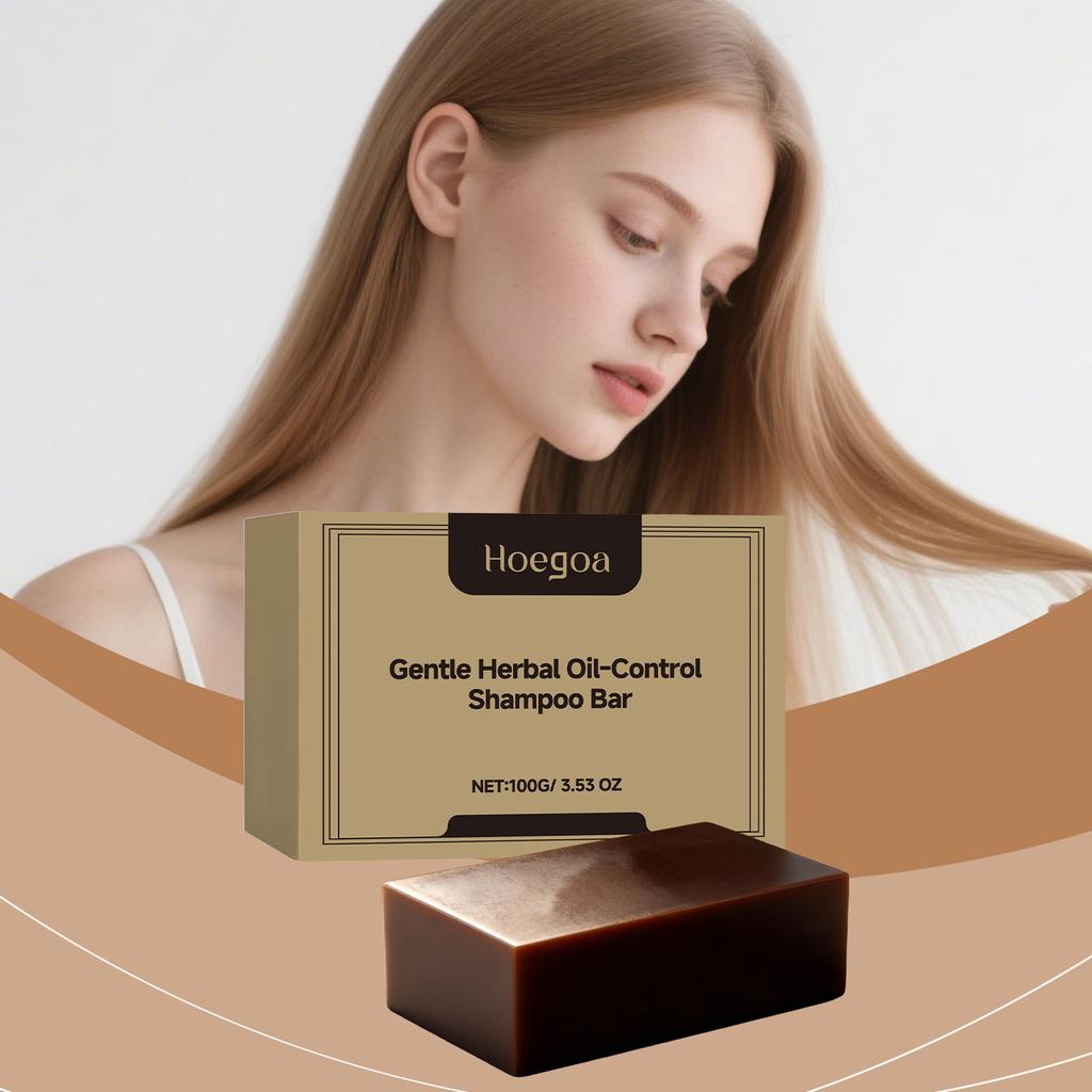 HOEGOA Herbal Shampoo Soap: Gentle and refreshing, smooth shine, oil control and voluminy, hair care, anti-hair loss and hair strengthening