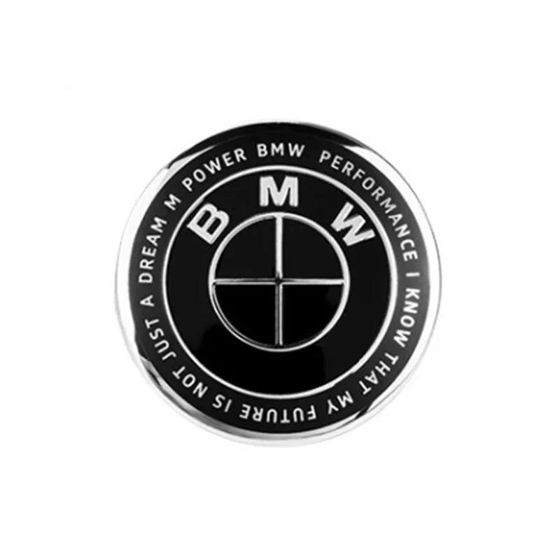 LFRNN1 Car Sticker 2pcs ABS 74mm 82mm Front Hood Logo Rear Trunk Emblem Badge For BMW E39 E46 E90 E30 E36 E60 G20 E87 E91 E92 1 2 3 4 5