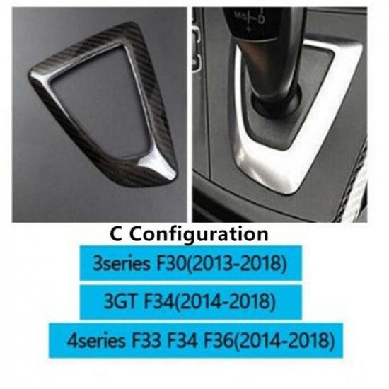 1pcs Luxury Real Carbon Fiber Car Gear Shift Knob Cover For BMW F20 F30 2013-18
