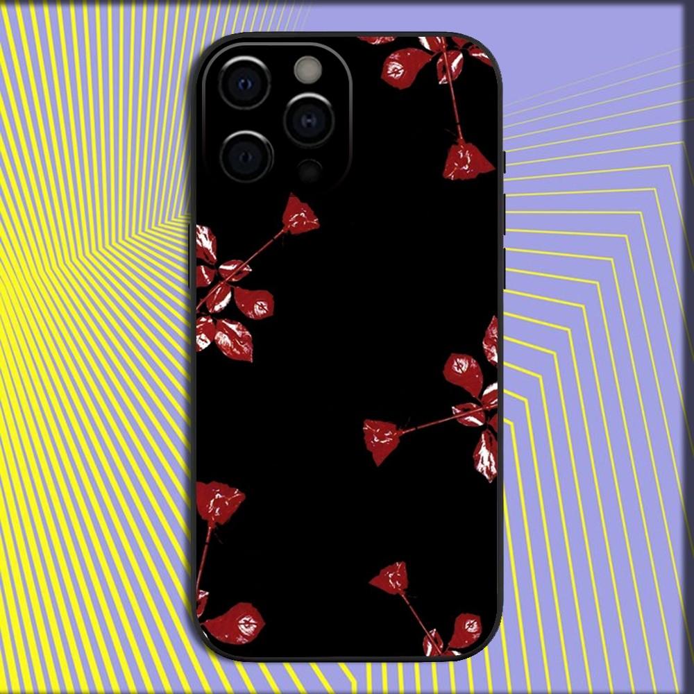 Чехол для телефона D-Depeche band M-ModeS Для iPhone 16,15,14,13,12,11,Pro,X,XS,Max,XR,Plus,Mini Мягкий черный чехол