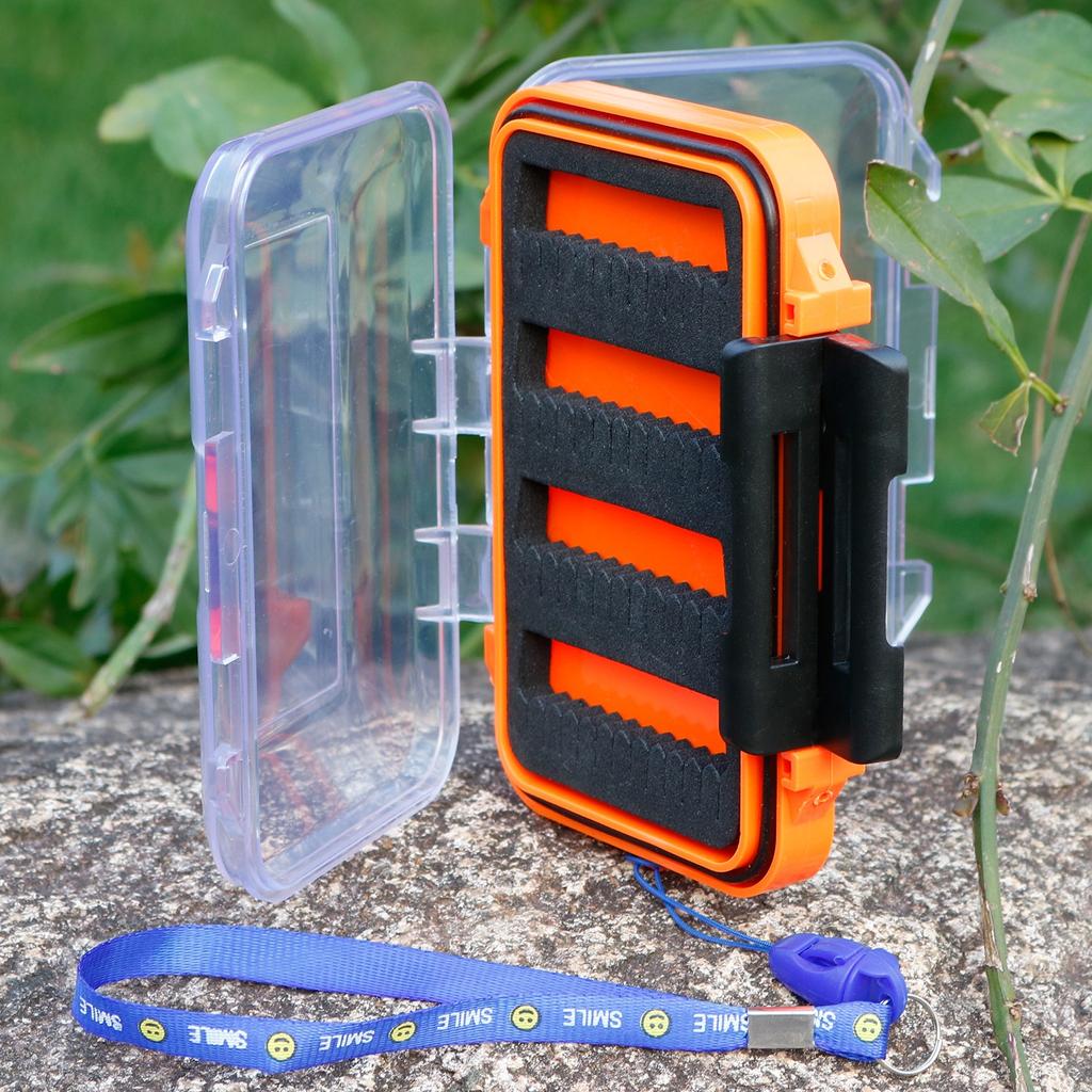 Kylebooker Fly Fishing Flies Foam Box Waterproof Fishing Double Sided Tackle Box Storage For Fishing Hook
