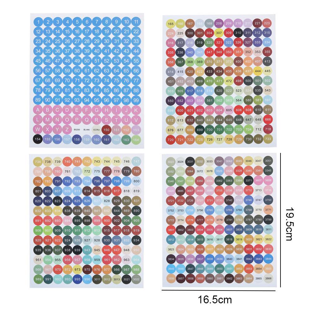 DMC Colors Number Label Stickers for Diamond Painting Storage Box Mosaic Beads