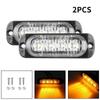 4 светодиодных стробоскопа, боковая сигнальная лампа, стробоскопическая решетка, мигающая световая панель, маяк для автомобиля, грузовика, янтарно-желтый, белый светофор 12 В-24 В