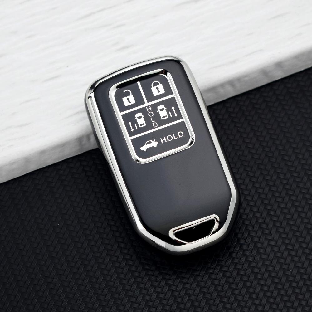 Чехол-футляр из ТПУ для автомобильного ключа с 5/6 кнопками для Honda Civic Accord Crv Pilot Odyssey Ridgeline Passport Мягкая сумка-чехол для ключа Брелок