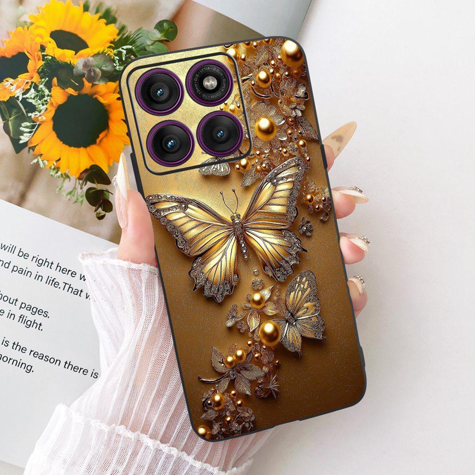 Case For Motorola Edge 60 Pro Cover XT2507-1 Fashion Cute Cat Funny Painted Bumper For Moto Edge 60 Pro Casing