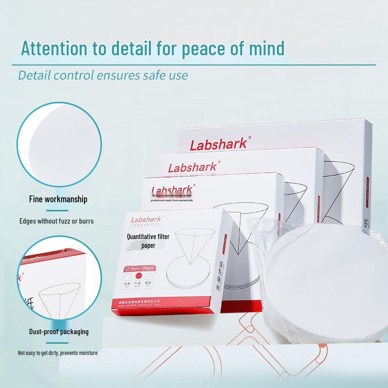 Labshark Laboratory Filter Paper: Fast, Medium, Slow Round Filters for Chemical Analysis