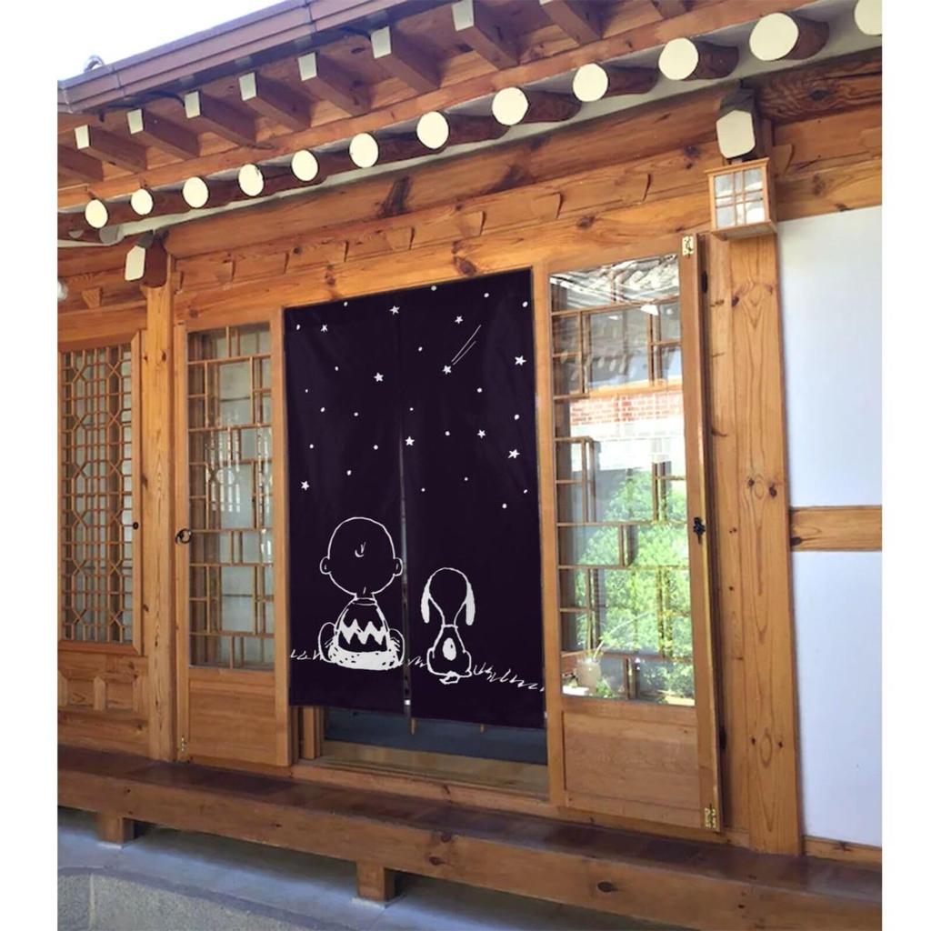 Милый мультяшный персонаж Снупи норен легкие шторы-разделители для комнаты, подходящие для всех сезонов, модные, светонепроницаемые, устанавливать,