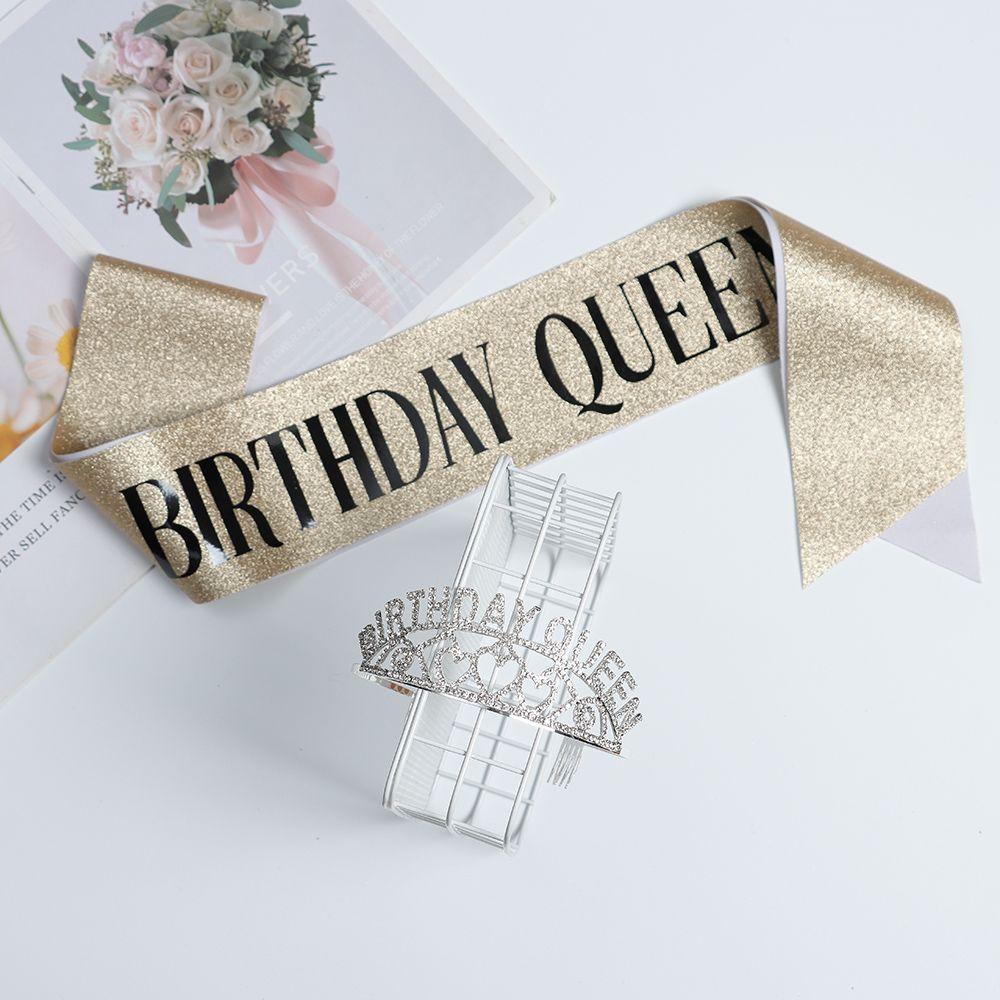 Bling Women Girl Princess Crown Birthday Headpiece Hair Hoop Birthday Queen Headband Party Tiara