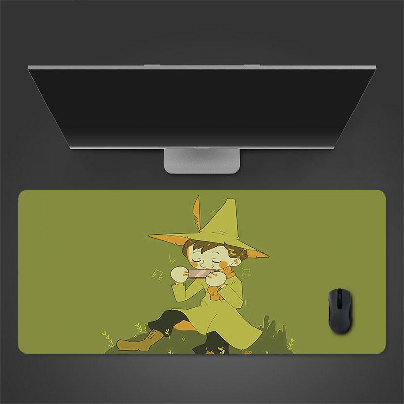 Snufkin Mouse Pad, Large Gaming Desk Mat, Non-slip XXL Mousepad for Laptop & Tablet, Mini PC Playmat with Stitched Edges