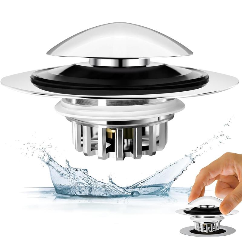 1 шт. заглушка для слива ванны, выдвижной ловушка для волос для слива ванны, заглушка для слива ванны и крышка для сливного отверстия 1,45–1,8 дюйма, заменяет подъемно-поворотный механизм