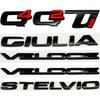 Q2 Q4 GIULIA VELOCE STELVIO Ti значок глянцевый черный автомобильные наклейки для refir задний багажник автомобильные аксессуары наклейка на багажник логотип