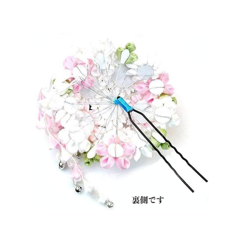Used [New] Hair ornament Furisode coming-of-age ceremony kk-081 White Tsumami-zaiku Flower Formal 1