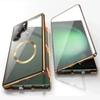 For Samsung Galaxy S26 S25 S24 S23 S22 Ultra Plus Magsafe Magnetic Case 360 ° Full Protection Metal Double Sided Glass Snap Lock