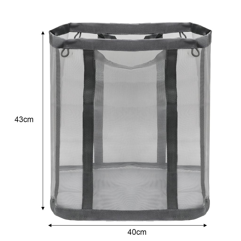3/1x Large Capacity Laundry Bags Mesh Nylon Dirty Clothes Washing Basket for Home Travel Foldable Hanging Storage Bag Organizer